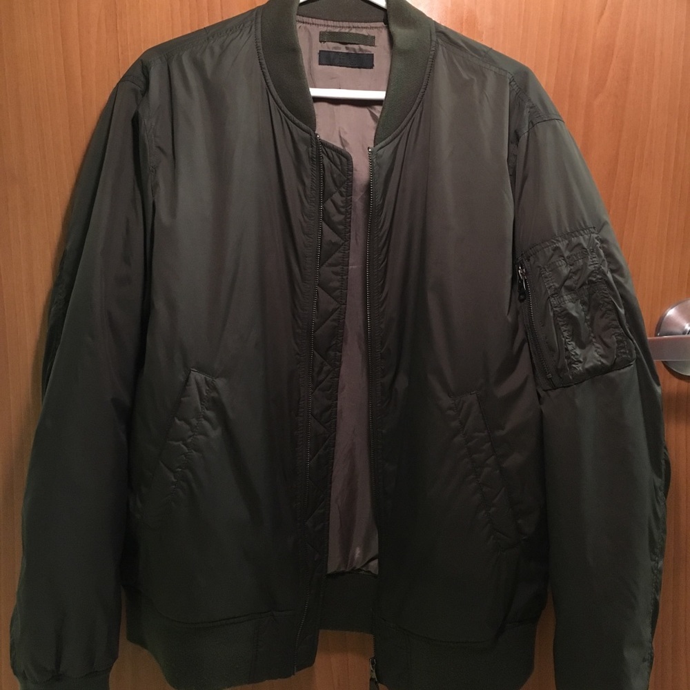 Forest Green Uniqlo Bomber Jacket